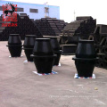 Durable marine cone fender system with facing pad and uhmwpe panel